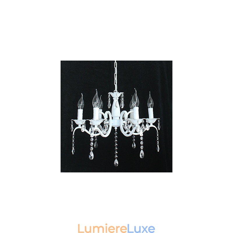 Lustre moderne en cristal, mini bougie, style fer