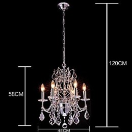 Lustre en métal et cristal, style contemporain, classique, classique et campagnard