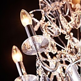 Lustre en métal et cristal, style contemporain, classique, classique et campagnard