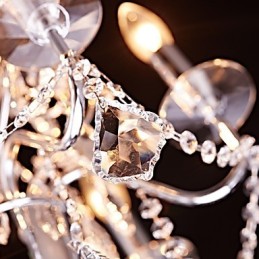 Lustre en métal et cristal, style contemporain, classique, classique et campagnard
