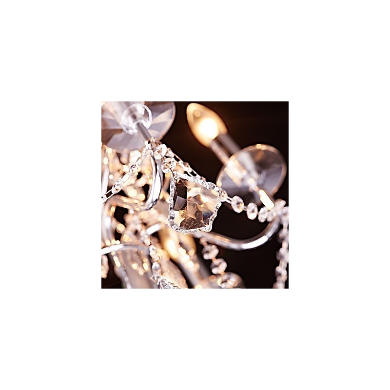 Lustre en métal et cristal, style contemporain, classique, classique et campagnard