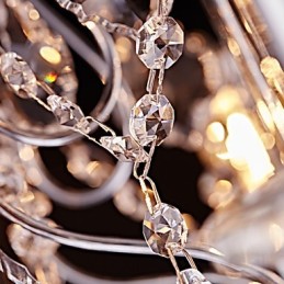 Lustre en métal et cristal, style contemporain, classique, classique et campagnard