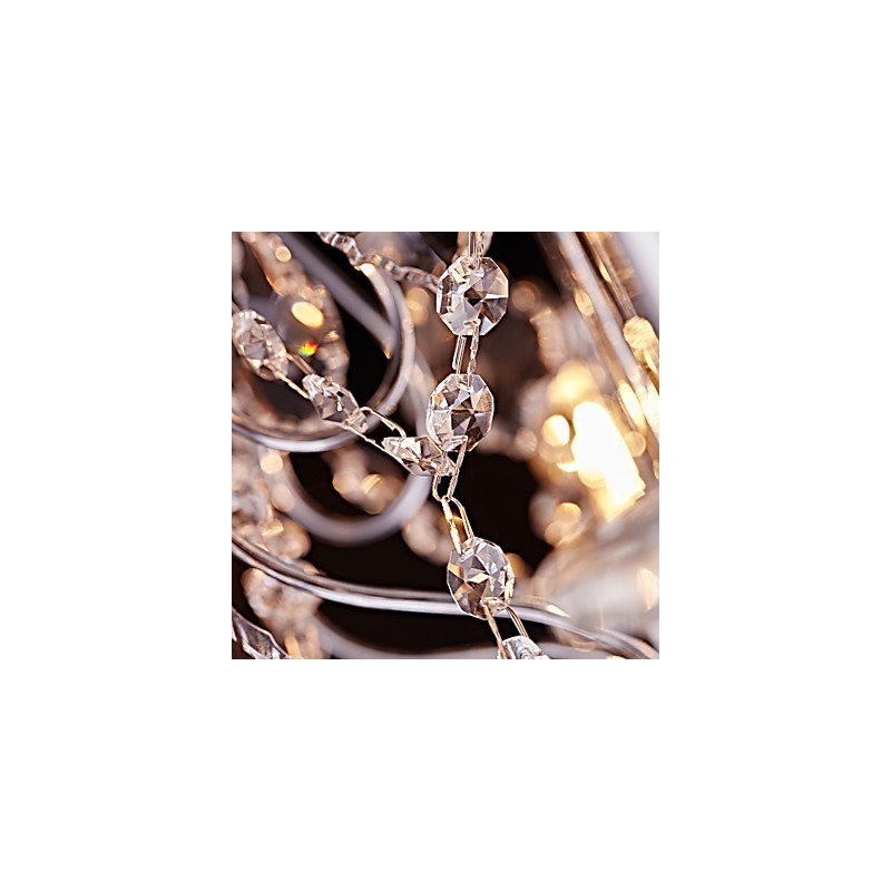 Lustre en métal et cristal, style contemporain, classique, classique et campagnard