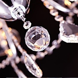 Lustre en métal et cristal, style contemporain, classique, classique et campagnard