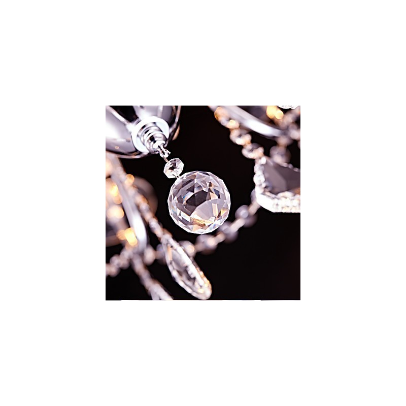Lustre en métal et cristal, style contemporain, classique, classique et campagnard
