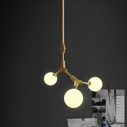 Suspension en bambou et bois de style mini, peinture classique traditionnelle