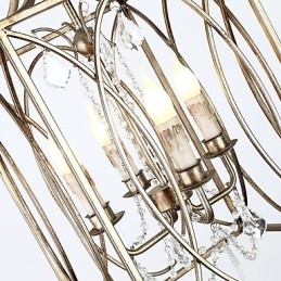 Lustre européen vintage à quatre lumières en métal, style loft industriel américain, lampe suspendue décorative d'intérieur