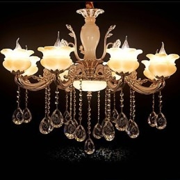 Lampe à suspension en cristal de jade