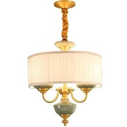 Lustre tout en cuivre Lustre décoratif en jade