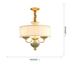 Lustre tout en cuivre Lustre décoratif en jade