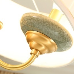 Lustre tout en cuivre Lustre décoratif en jade