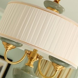 Lustre tout en cuivre Lustre décoratif en jade