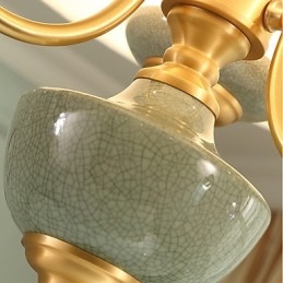 Lustre tout en cuivre Lustre décoratif en jade