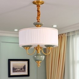 Lustre tout en cuivre Lustre décoratif en jade