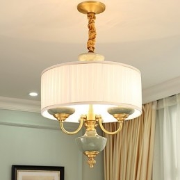 Lustre tout en cuivre Lustre décoratif en jade