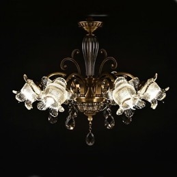 Lustre rustique à 2 ampoules pour boutiques d'intérieur en métal