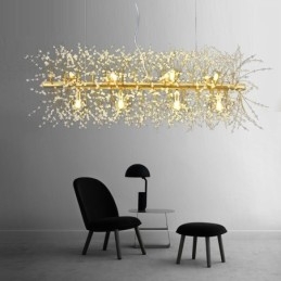 Lustre en cristal et métal galvanisé classique traditionnel