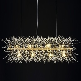 Lustre en cristal et métal galvanisé classique traditionnel