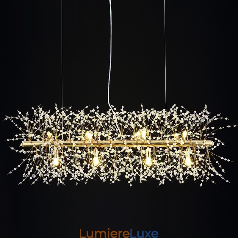 Lustre en cristal et métal galvanisé classique traditionnel