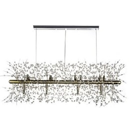 Lustre en cristal et métal galvanisé classique traditionnel