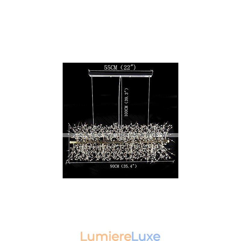 Lustre en cristal et métal galvanisé classique traditionnel