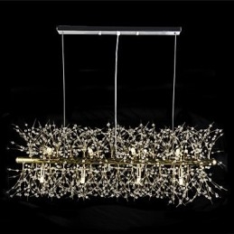 Lustre en cristal et métal galvanisé classique traditionnel