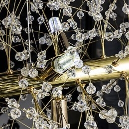 Lustre en cristal et métal galvanisé classique traditionnel