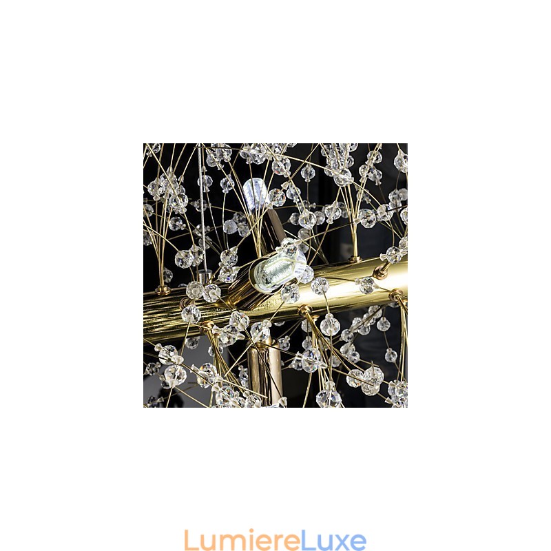 Lustre en cristal et métal galvanisé classique traditionnel