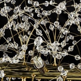 Lustre en cristal et métal galvanisé classique traditionnel