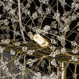 Lustre en cristal et métal galvanisé classique traditionnel