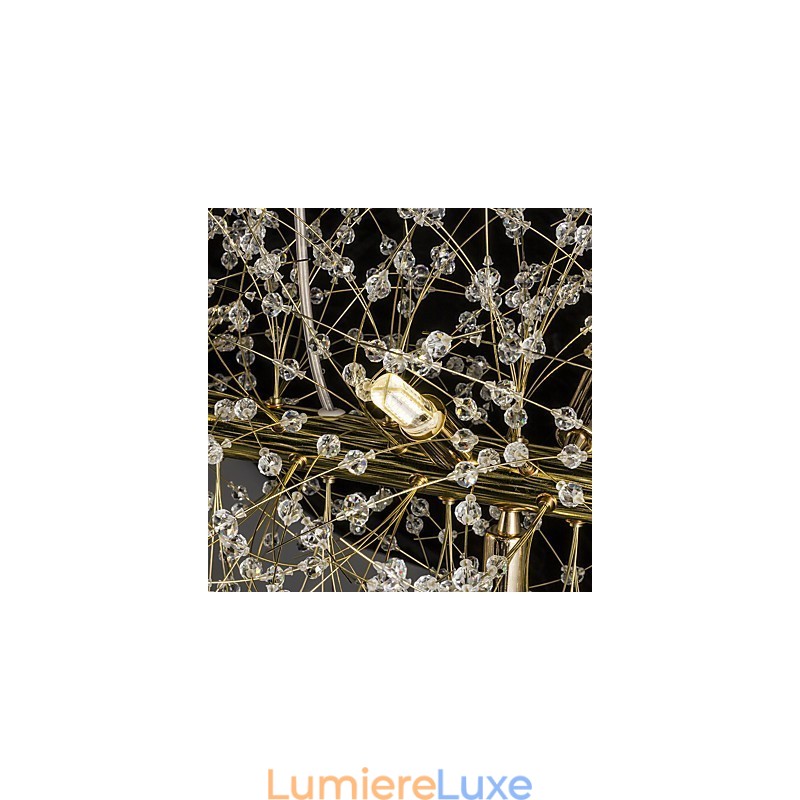 Lustre en cristal et métal galvanisé classique traditionnel