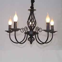 Lustre en métal de style mini, style bougie, moderne, contemporain, traditionnel, classique, vintage, rétro, autres
