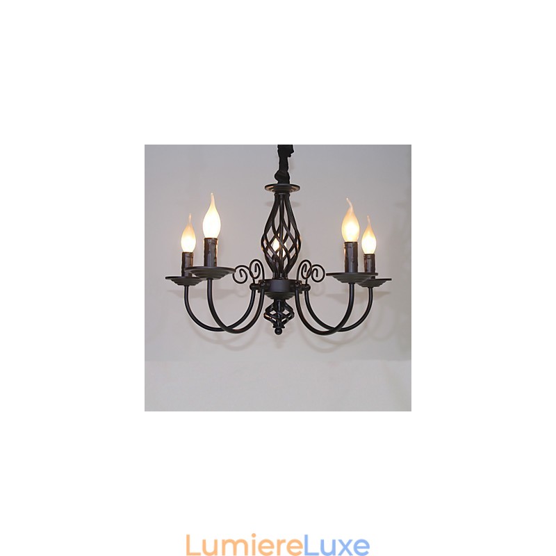 Lustre en métal de style mini, style bougie, moderne, contemporain, traditionnel, classique, vintage, rétro, autres