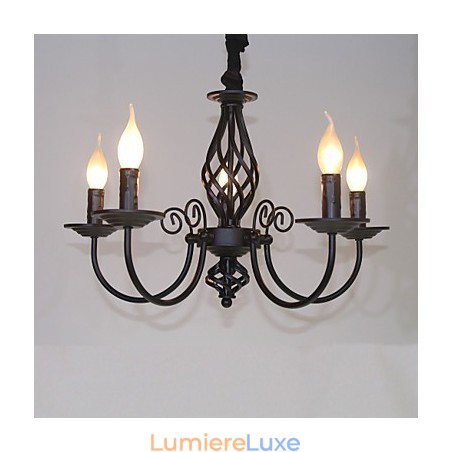 Lustre en métal de style mini, style bougie, moderne, contemporain, traditionnel, classique, vintage, rétro, autres Lustre en métal de style mini, style bougie, moderne, contemporain, traditionnel, classique, vintage, rétro, autres