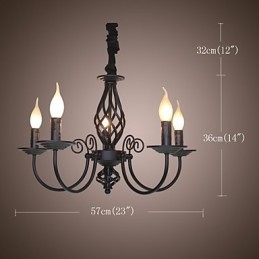 Lustre en métal de style mini, style bougie, moderne, contemporain, traditionnel, classique, vintage, rétro, autres