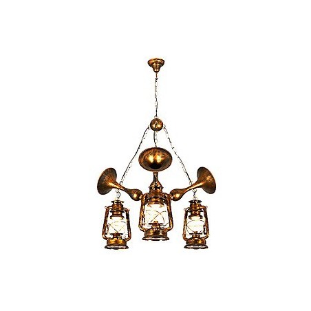 Lustre en métal style mini design rustique avec globe rétro vintage Lustre en métal style mini design rustique avec globe rétro vintage