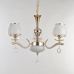 Lustre en cristal et métal galvanisé moderne et contemporain