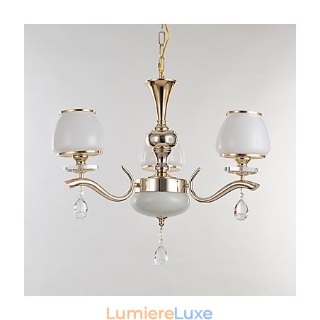 Lustre en cristal et métal galvanisé moderne et contemporain Lustre en cristal et métal galvanisé moderne et contemporain
