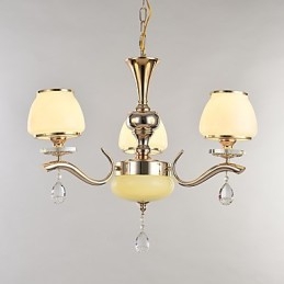 Lustre en cristal et métal galvanisé moderne et contemporain