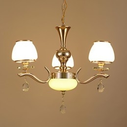 Lustre en cristal et métal galvanisé moderne et contemporain
