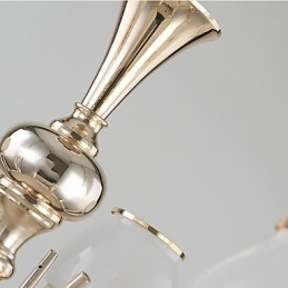 Lustre en cristal et métal galvanisé moderne et contemporain