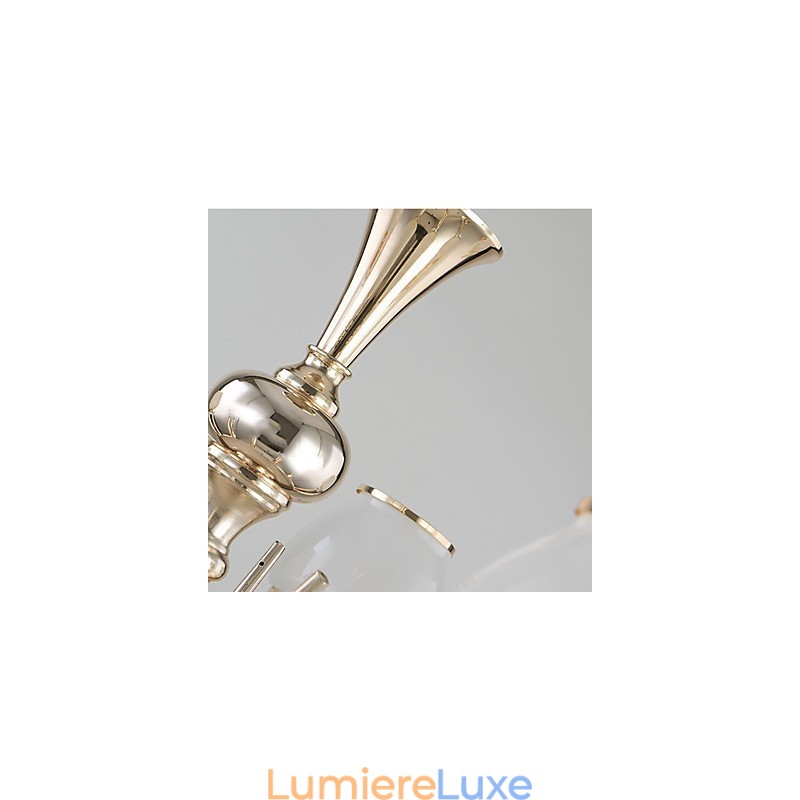 Lustre en cristal et métal galvanisé moderne et contemporain