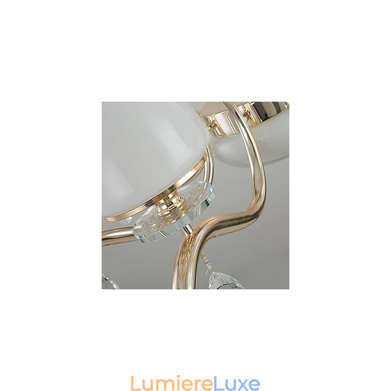 Lustre en cristal et métal galvanisé moderne et contemporain