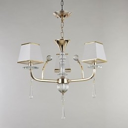 Lustre en cristal et métal galvanisé moderne et contemporain