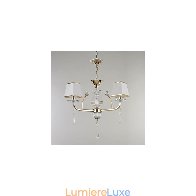 Lustre en cristal et métal galvanisé moderne et contemporain