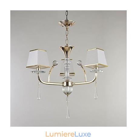 Lustre en cristal et métal galvanisé moderne et contemporain Lustre en cristal et métal galvanisé moderne et contemporain