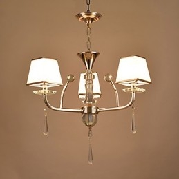 Lustre en cristal et métal galvanisé moderne et contemporain
