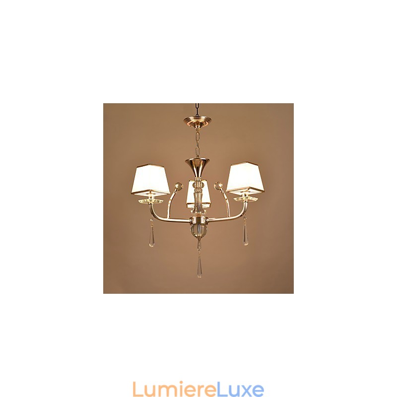Lustre en cristal et métal galvanisé moderne et contemporain