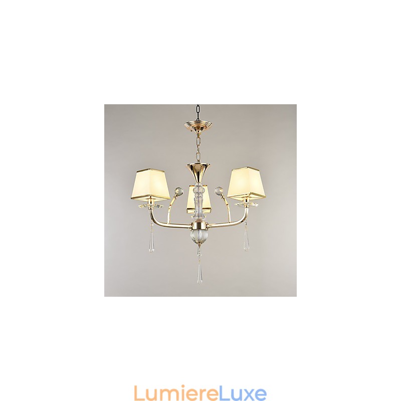 Lustre en cristal et métal galvanisé moderne et contemporain
