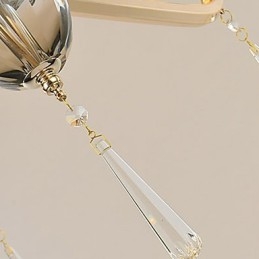 Lustre en cristal et métal galvanisé moderne et contemporain